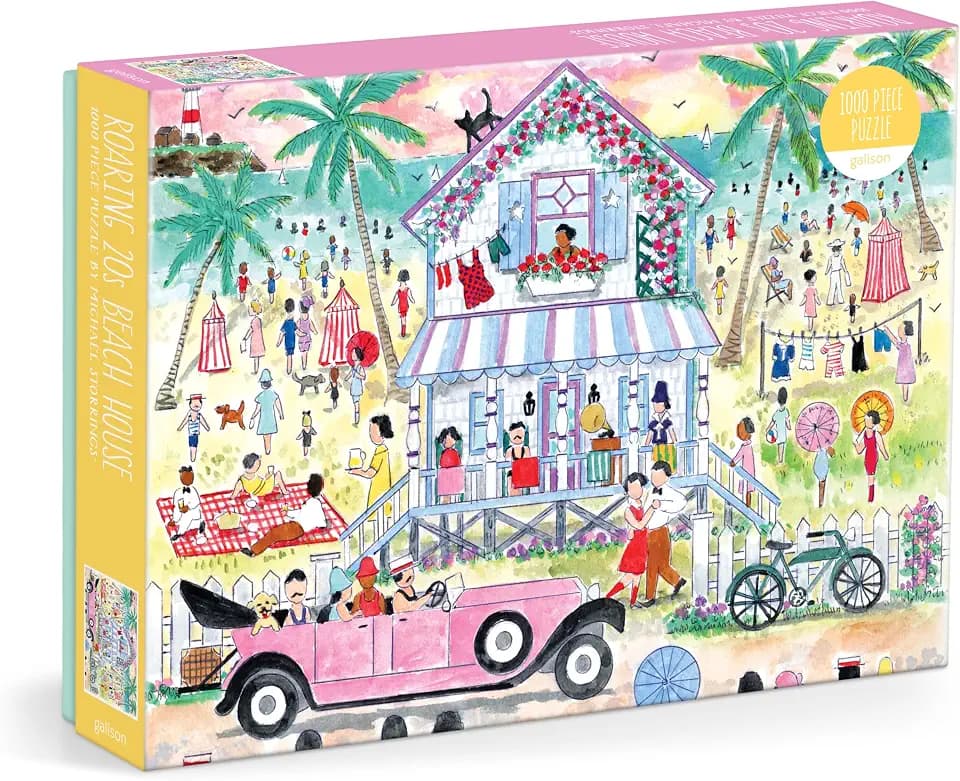 Galison Roaring 20s Beach House 1000 Piece Jigsaw Puzzle for Adults