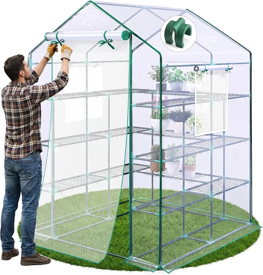 KING BIRD Premium Greenhouse for Outdoors, 56x56x78 in Walk-in Hot House