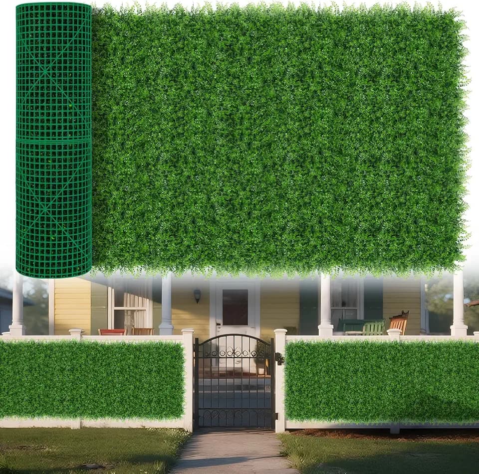 Yangrass Fake Fern Grass Wall Roll with UV-Anti, 40x120 Inches (33.33 sqft)