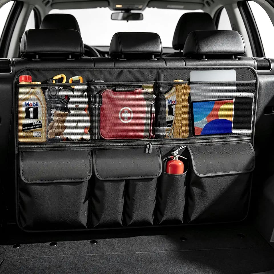 Car Trunk Organizer Foldable Cargo Storage for Tucson with Pockets