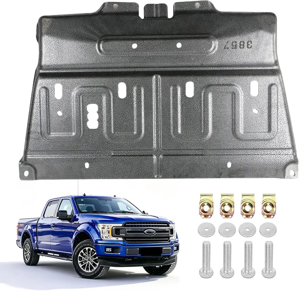 ML3Z-7222-D Manganese Steel Splash Shield Underbody Panel Compatible with Ford F150 2015-2026,Engine Splash Shield Under Cover for F150 Accessories,Gasoline Engine(Not Fit Raptor/3.0L Diesel)