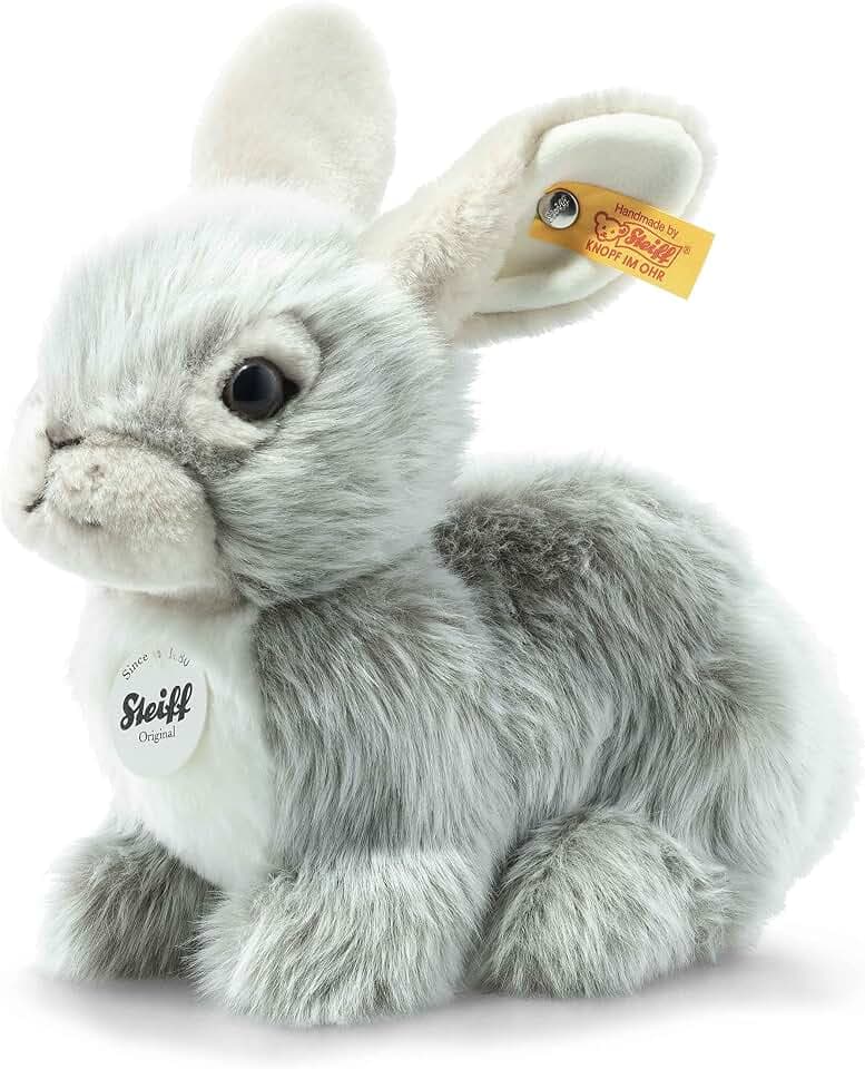 Steiff 067488 Dormili Hase - 21 cm - Kuscheltier - grau sitzend