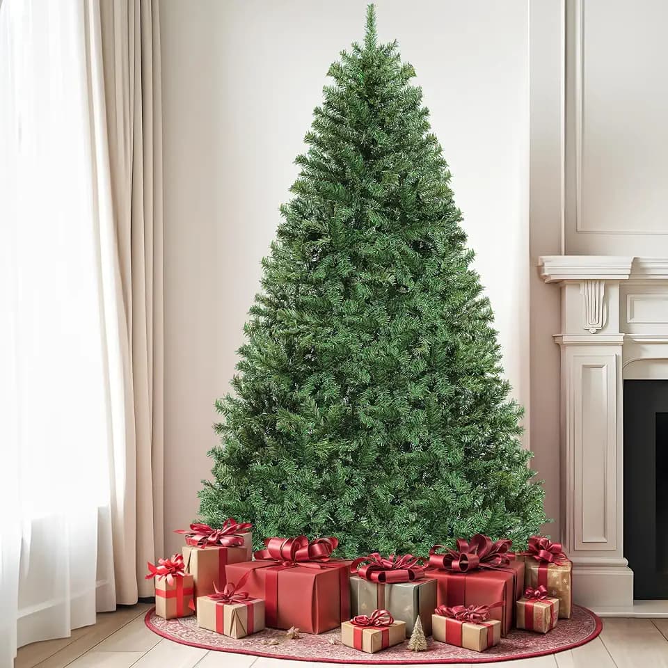 DWVO 229cm Künstlicher Weihnachtsbaum, Klappsystem-Rahmen & Metallständer