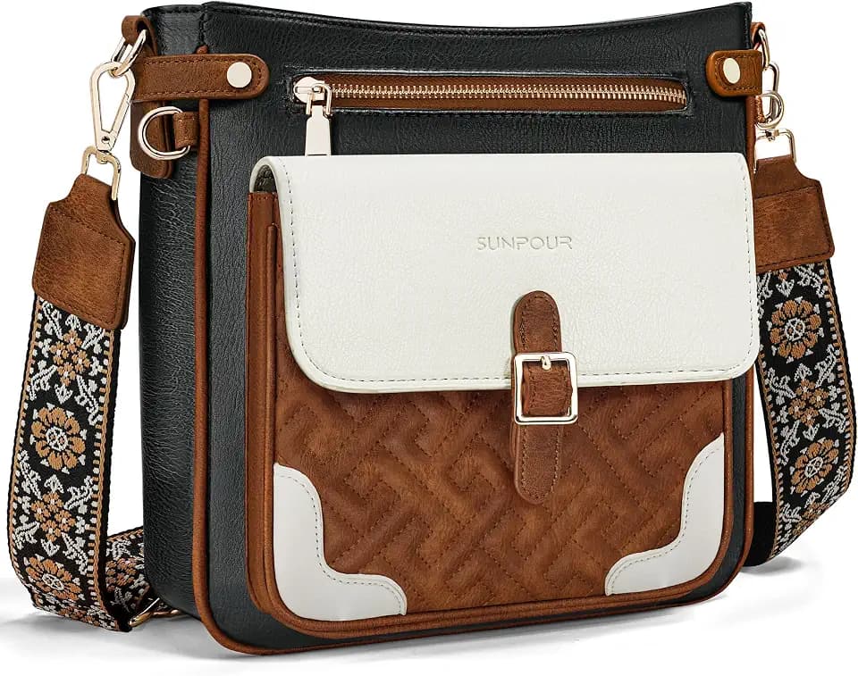 Large Crossbody Bags for Women,Leather Crossbody Purse with RFID