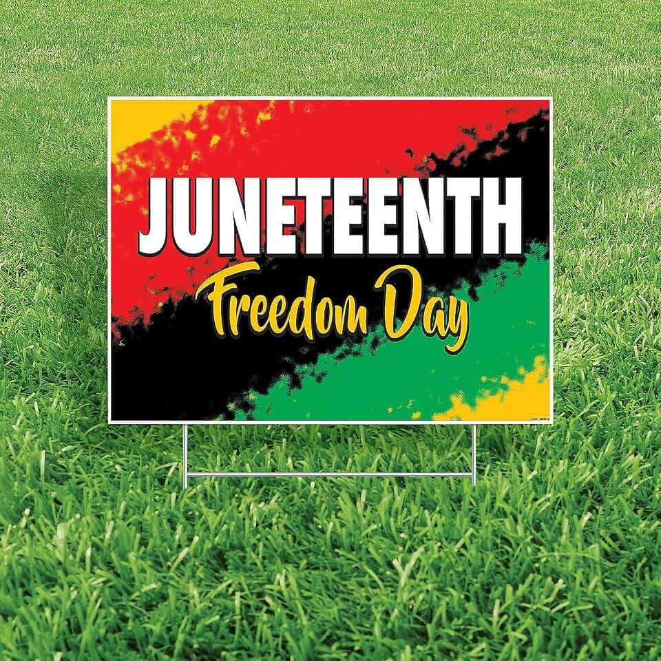19 1/2" x 13" Juneteenth Yard Sign