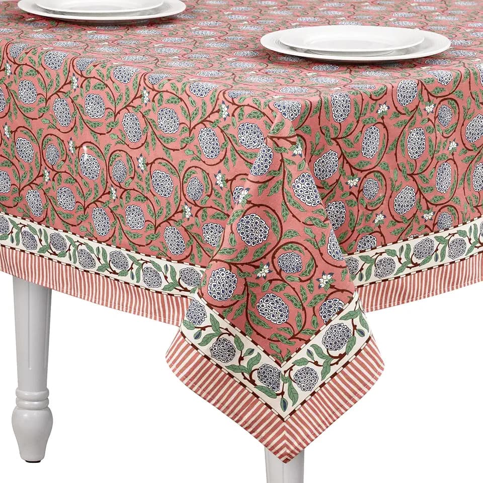 Newtay Cotton Tablecloth 60'' X 90'' Dark Salmon Pink
