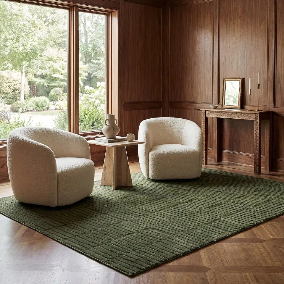 nuLOOM Kailani Green Geometric Washable Area Rug, 10' x 13'