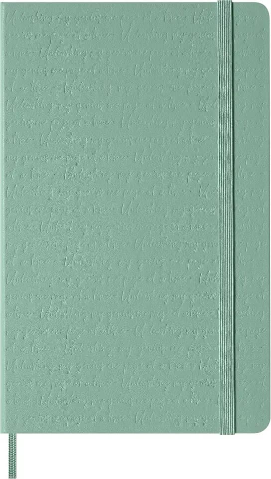 Moleskine Colored Pattern Notebook, Large, Ruled, Sage Green, Hardcover