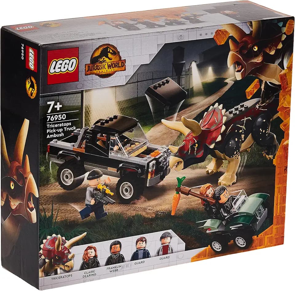 LEGO 76950 Jurassic World Triceratops-Angriff Pick-up Truck Ambush 210 Teile