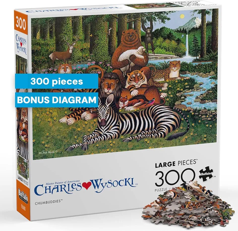 Buffalo Games Charles Wysocki Chumbuddies 300 Piece Jigsaw Puzzle Adults