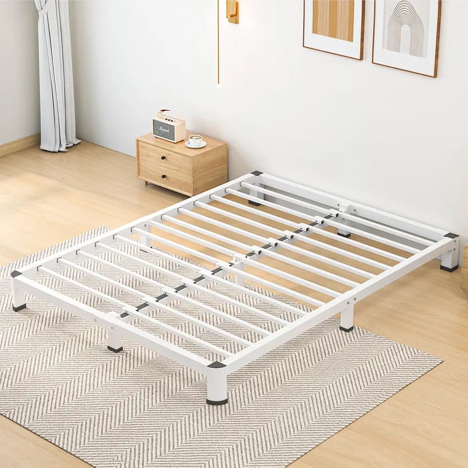 Superay 7 Inch Queen Bed Frame Low Profile with Rounded Legs, Easy Assembly