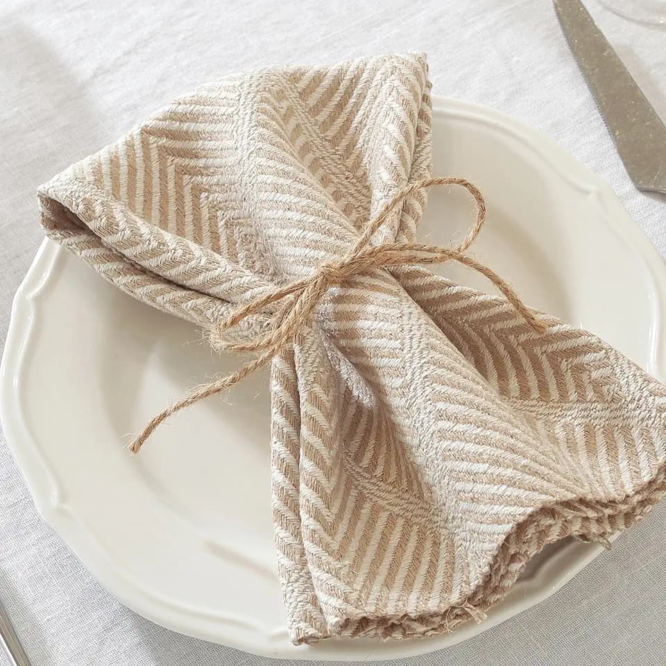 17x17 Green Icelandic Cloth Napkins Set of 6 Washable Reusable