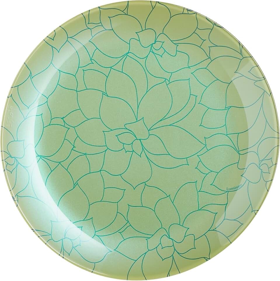 Luminarc L8283 Dessertteller 20 cm-Bachblüten, Grün, 1 Stück