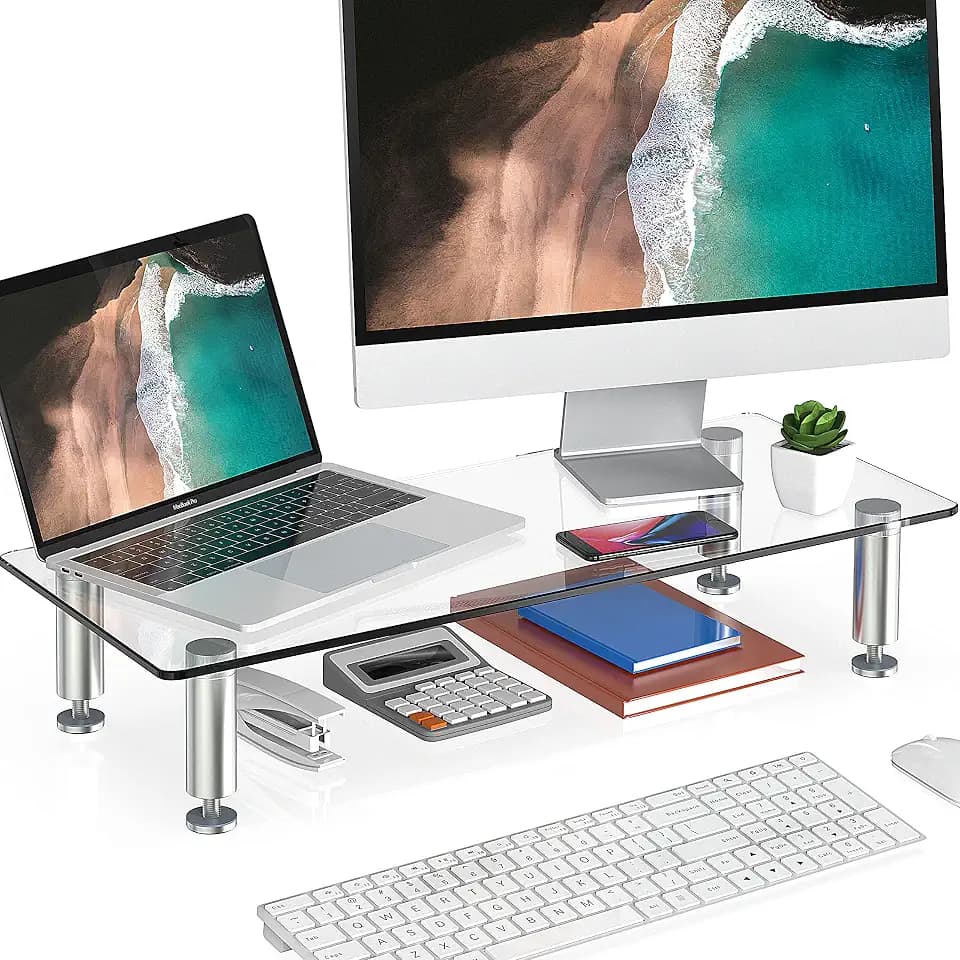 FITUEYES Transparenter Monitorständer,Computermonitorständer,56cm