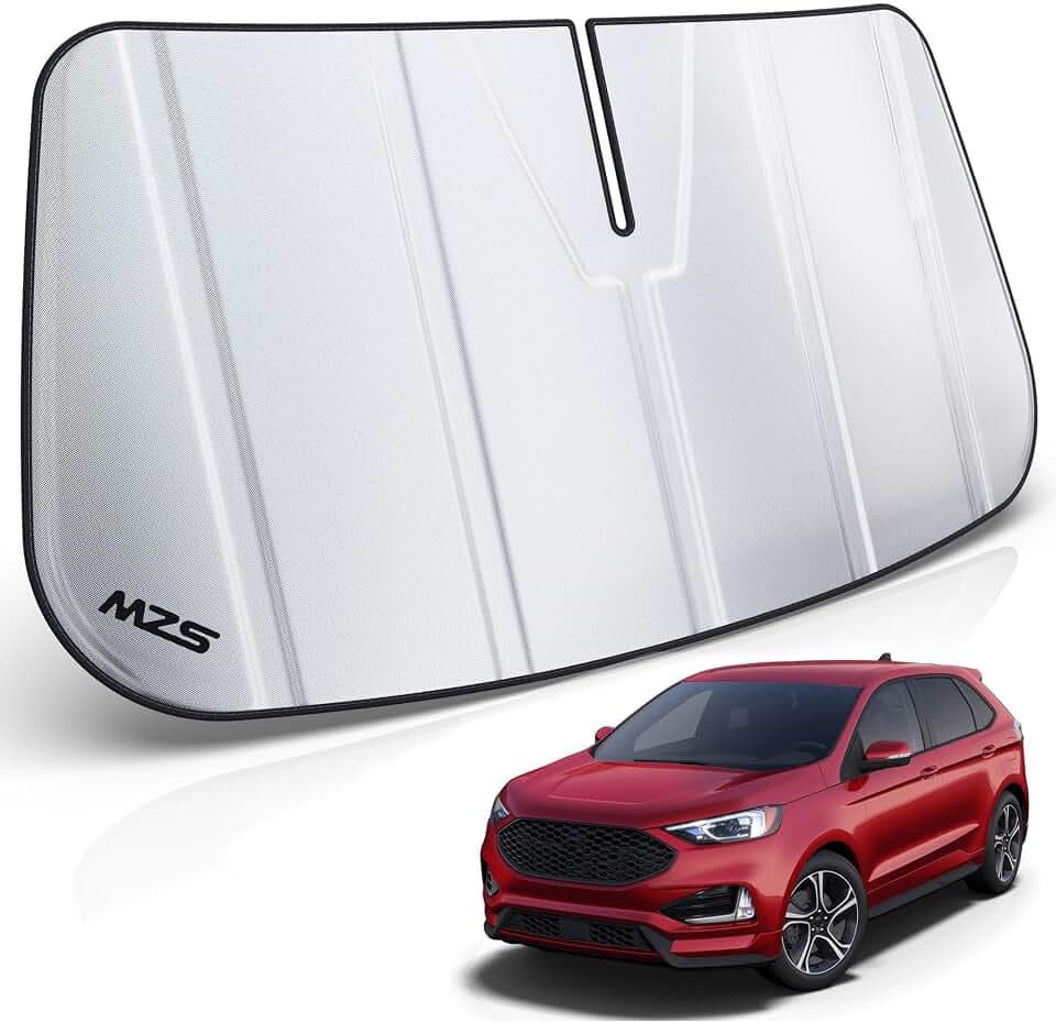 MZS Windshield Sun Shade Compatible with Edge 2015-2024