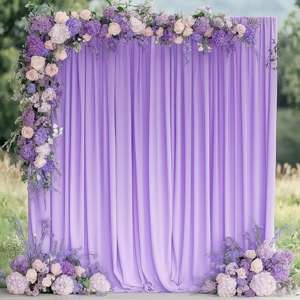 Wokceer Lavender Purple Backdrop Curtain for Parties Backdrop Drape 10x10FT