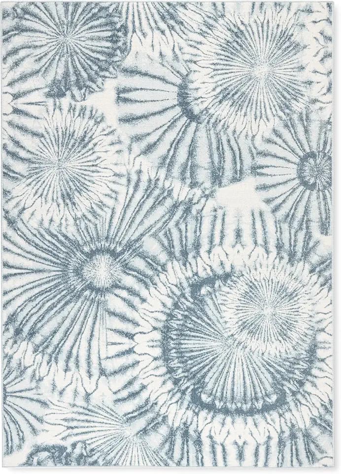 Tommy Bahama Shibori Summer Tie Dye Indoor Outdoor Area Rug, Tie Dye Modern Design, UV Fade Resistant, Blue/Dark, 5'2"x7'2"