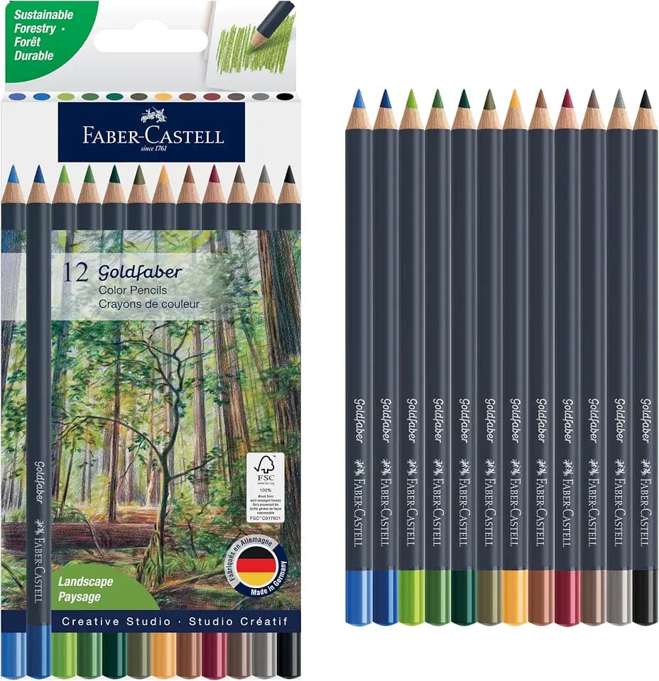 Faber-Castell Goldfaber Colored Pencils, Landscape Tones