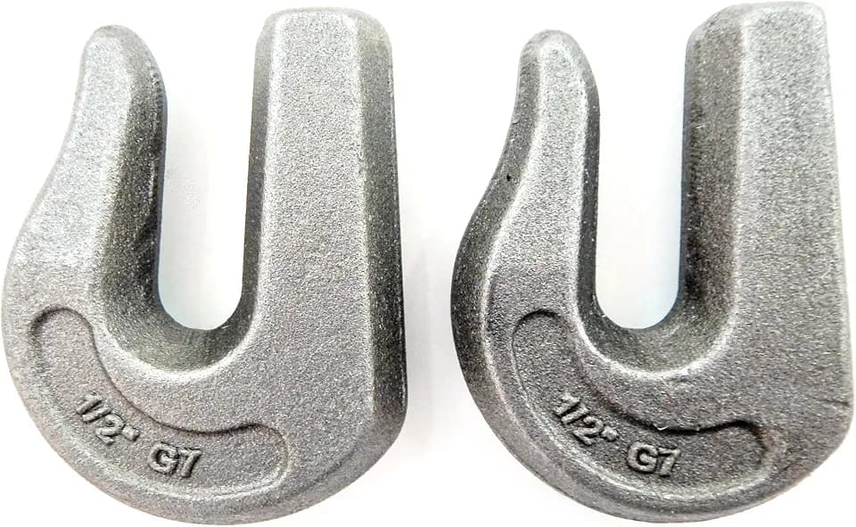 Red Hound Auto 2 Forged 1/2 Inches Weld on Grab Chain Hooks - Grade 70