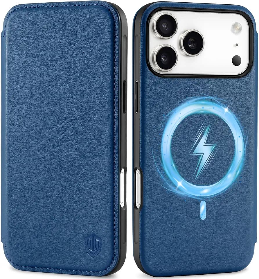 SHIELDON Slim Wallet Case for iPhone 18 Pro Max/17 Pro Max 6.9", Royal Blue