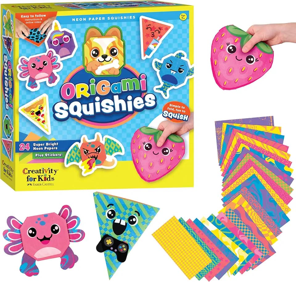 Creativity for Kids Origami Squishies Kit, Fold, Decorate & Squish