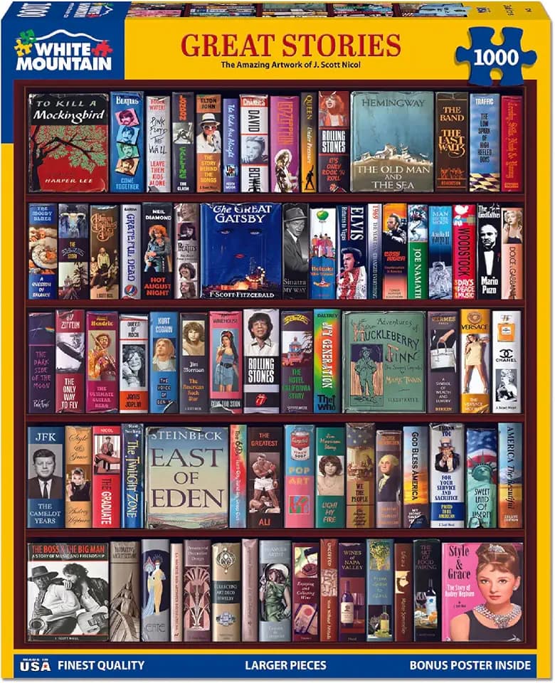 White Mountain 1000 Piece Jigsaw Puzzle Classic Literature, Great Stories