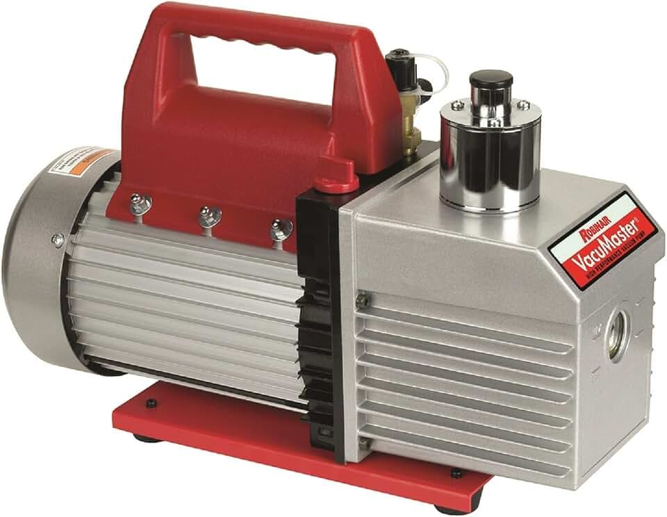 Robinair 15800 VacuMaster Economy Vacuum Pump - 2-Stage, 8 CFM, Chrome, Red/Silver