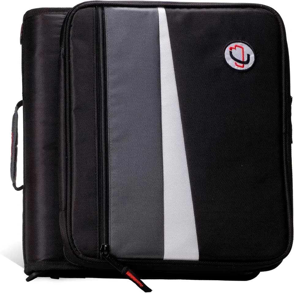 Case-it Workstation Zipper Binder | 2-Inch O-Rings | LT-117 Black