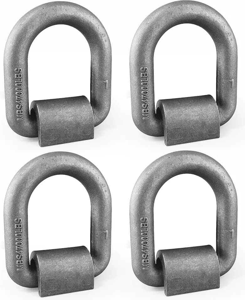 Tall Heavy Duty Weld On D-Ring for Trailer 1 Inch 47000 LBS.
