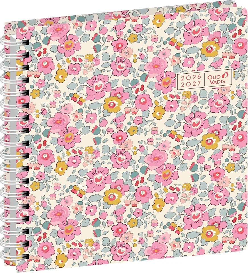 Quo Vadis - Schülerkalender – Spiralbindung – 2026 – 2027 – Executive S September – Wochenkalender – Französisch – Egeo – Liberty – 13 Monate von August bis August – 16 x 16 cm