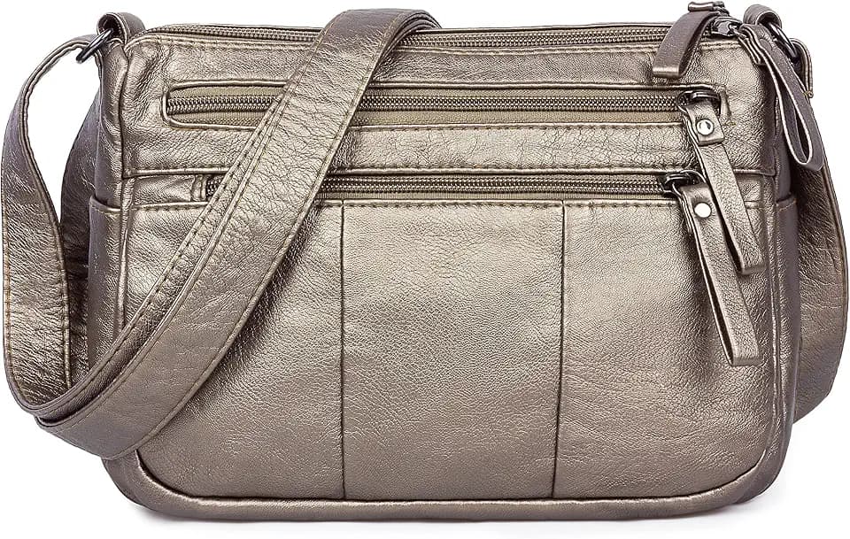 VOLGANIK ROCK Purses for Women Soft PU Leather Shoulder Bag Ladies Crossbody Purse and handbags Lightweight Pocketbook