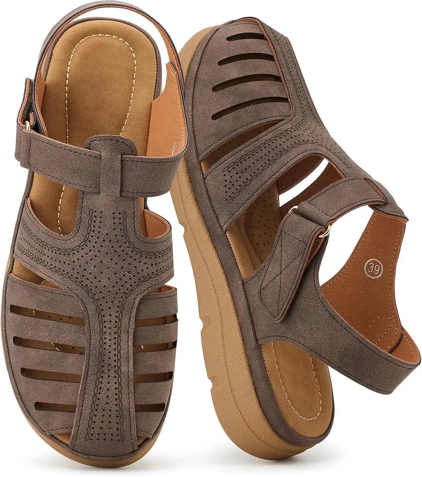 Closed Toe Sandals for Women: Comfortable Walking Fisherman Shoes