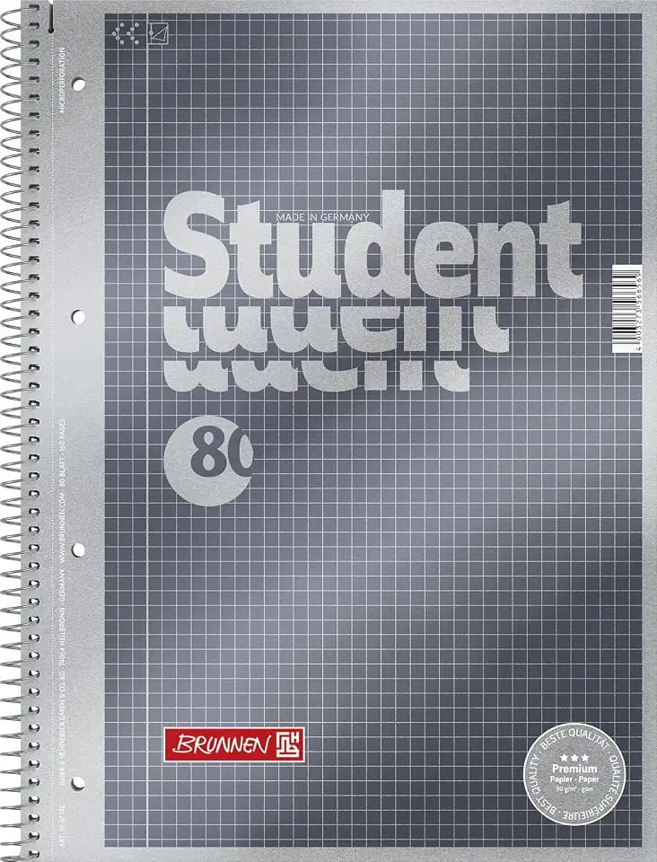 5X BRUNNEN Collegeblock A4 kariert Premium