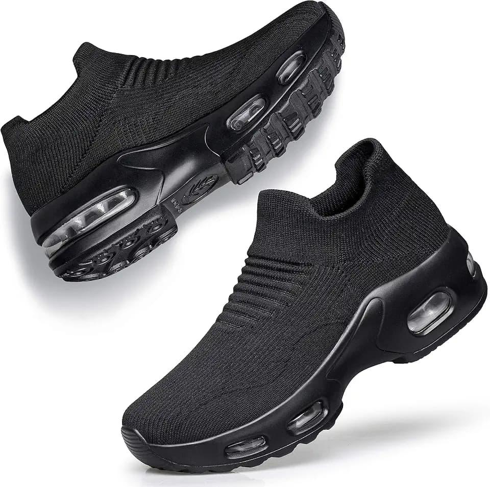 DOUSSPRT Womens Walking Shoes Slip on Sock Air Cushion Sneakers