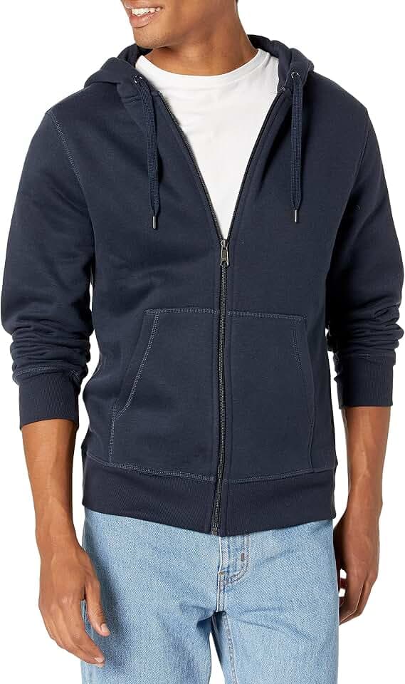 Amazon Essentials Herren Fleece-Kapuzen-Sweatshirt Mit Durchgehendem Reißverschluss (Erhältlich In Big & Tall)