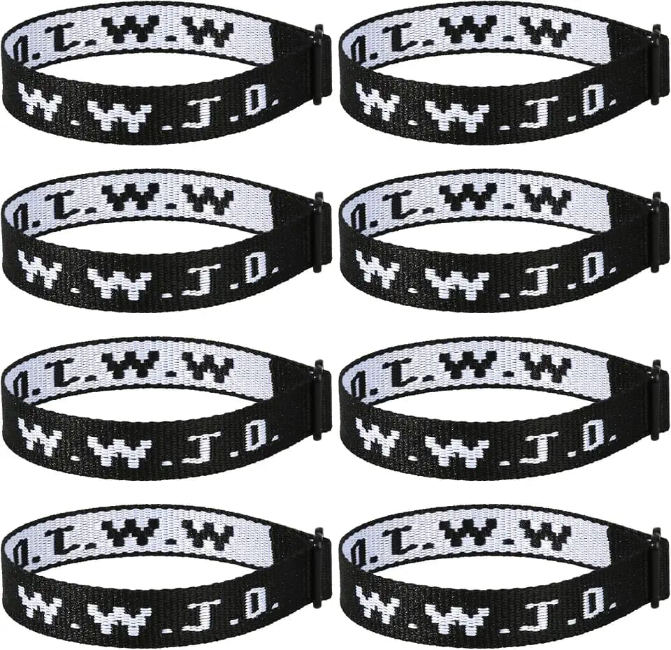 WWJD Christian Bracelet Pack for Women Men, Christian Jesus Gifts Adjustable Wristbands, WWJD Bracelets Bulk - What Would Jesus Do Bracelet