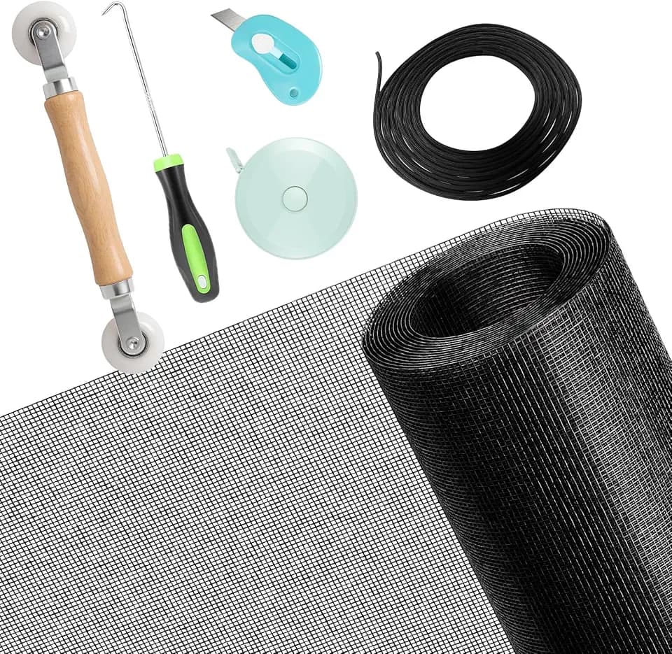 Secopad Window Screen & Screen Door Mesh Repair Kit, Black