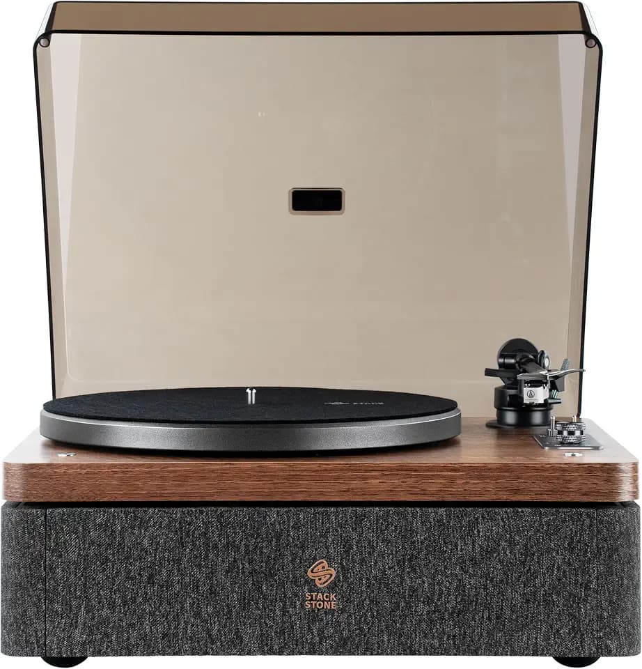 STACK STONE × JAMO Hi-Fi Vinyl Record Player with 4 Built-in Speakers