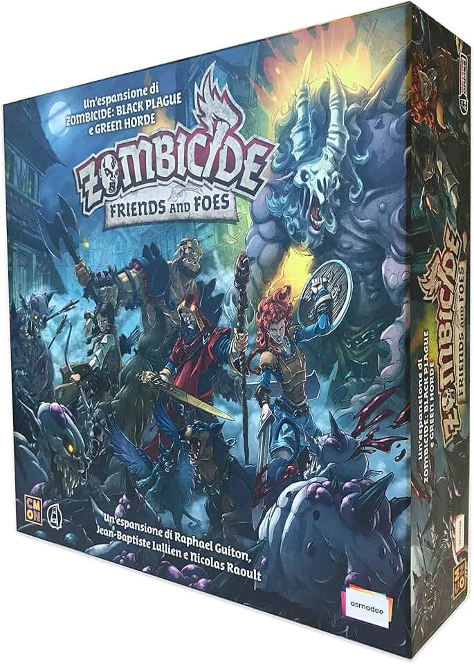 Asmodee - Zombicide Green Horde: Friends and Foes, Brettspiel-Erweiterung, Italienische Ausgabe, 8439