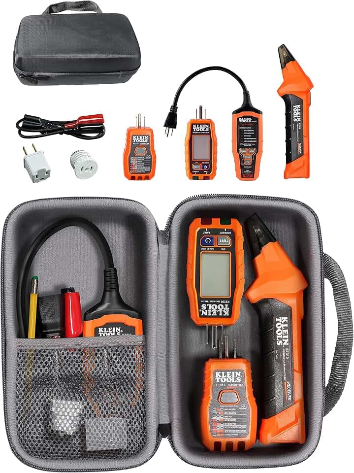 case for Klein Tools 80016 Circuit Breaker Finder Tool Kit, ET310 AC Circuit Breaker Finder, Integrated GFCI Outlet Tester, RT310 Receptacle and Accessory Kit