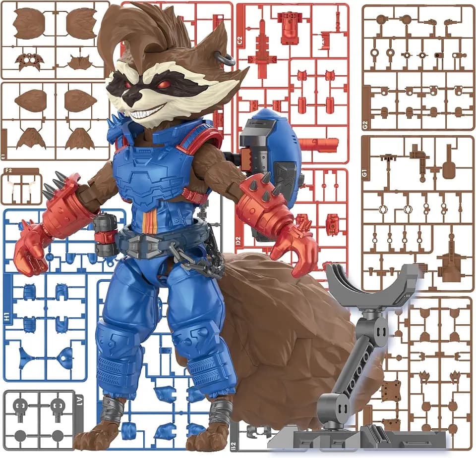 BLOKEES - Marvel Rivals - Rocket Raccoon - Model Kit - Assembly Required - No Tools - No Cutting - No Glue - No Paint - 14+