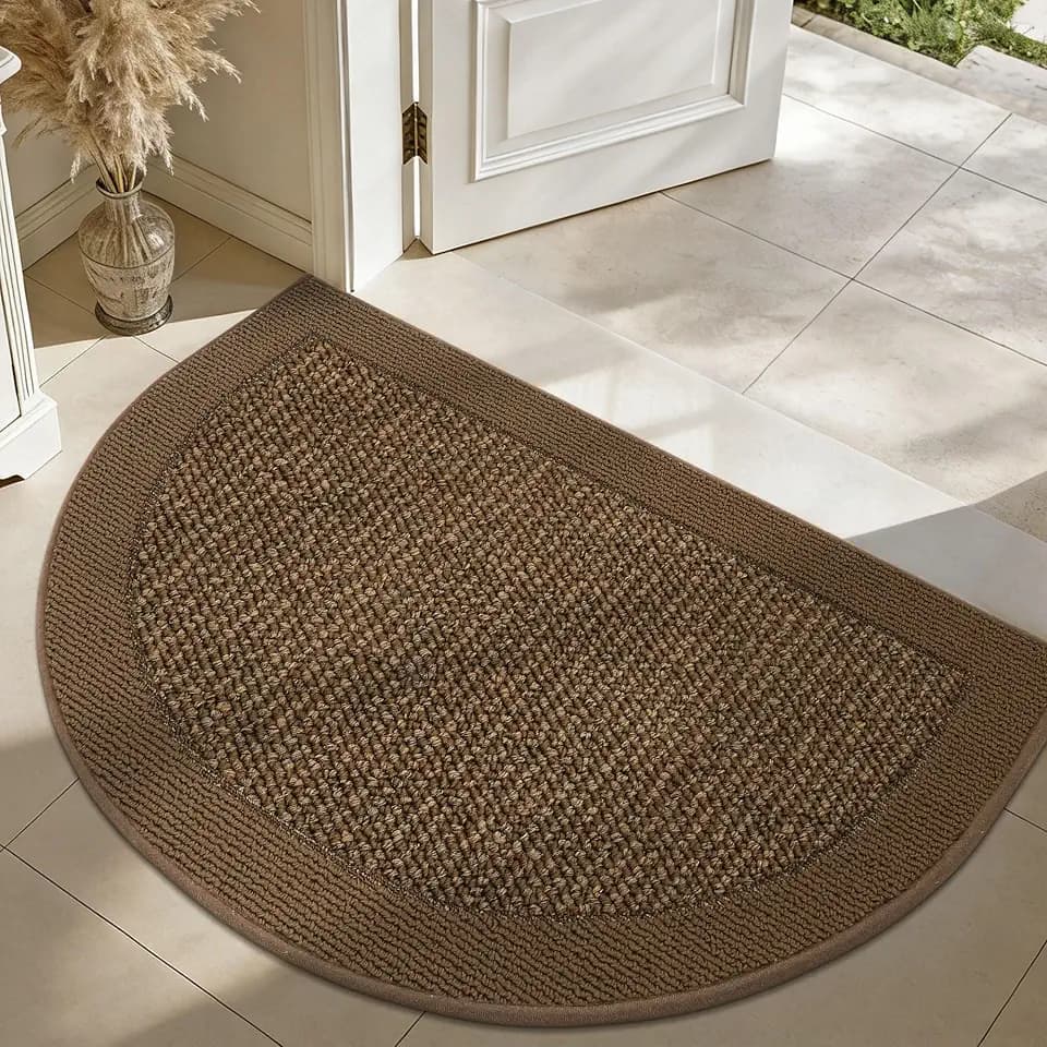 Dirt Trapper Door Mats 24" x 36", Non-Slip & Washable, Brown