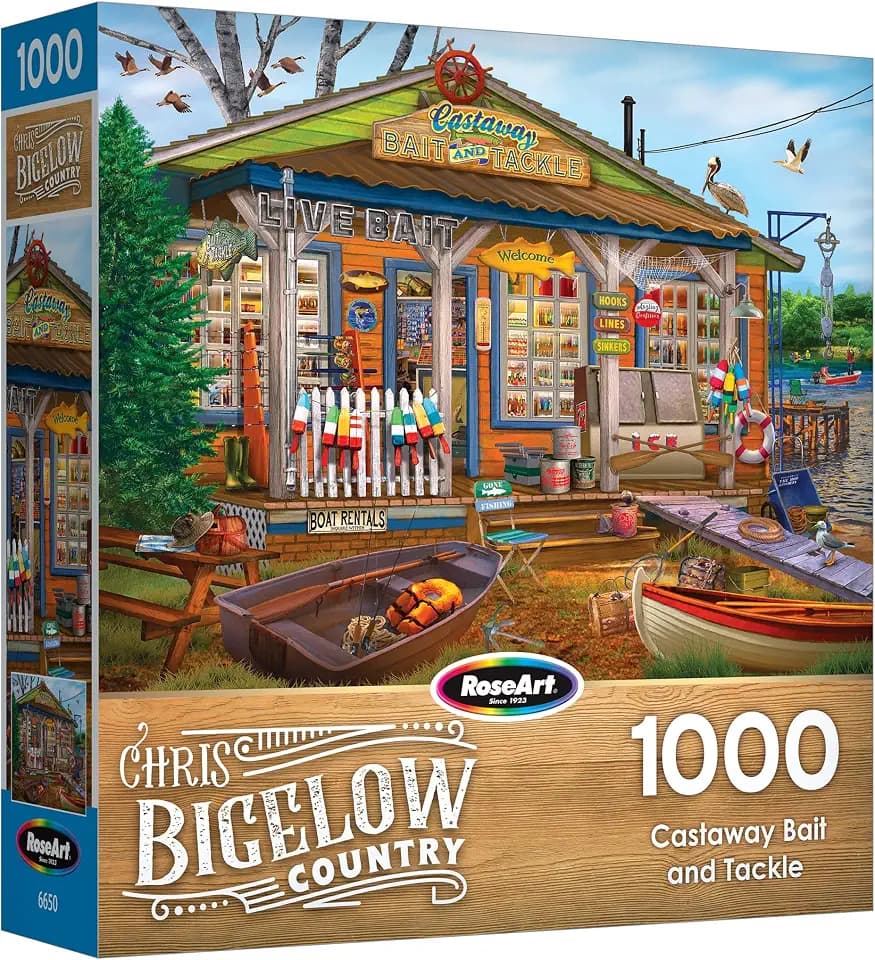 RoseArt Chris Bigelow Castaway Bait and Tackle 1000 Piece Jigsaw Puzzle