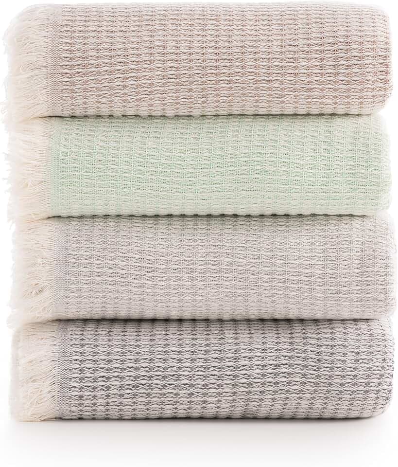 Todocama Mehrzweck-Tagesdecke, Tagesdecke, Überwurf für Bett, Sofaüberwurf, Jarapas, Waffel (230 x 260 cm und Sandbeige).