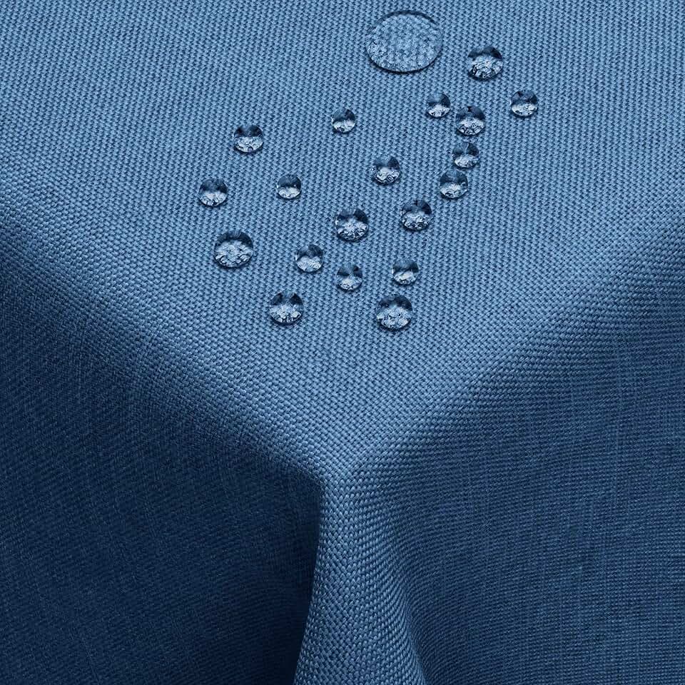 DecoHomeTextil Leinen Optik Tischdecke Eckig 90 x 90 cm Dunkelblau