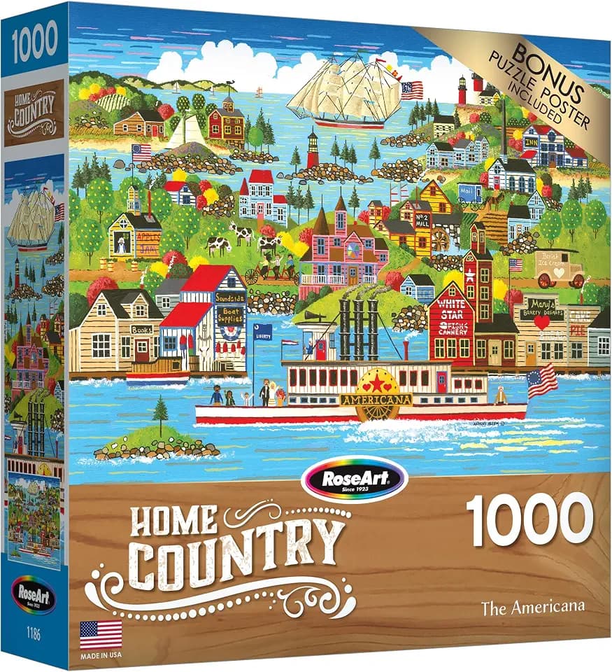 RoseArt - Home Country- The Americana - 1000 Piece Jigsaw Puzzle for Adults