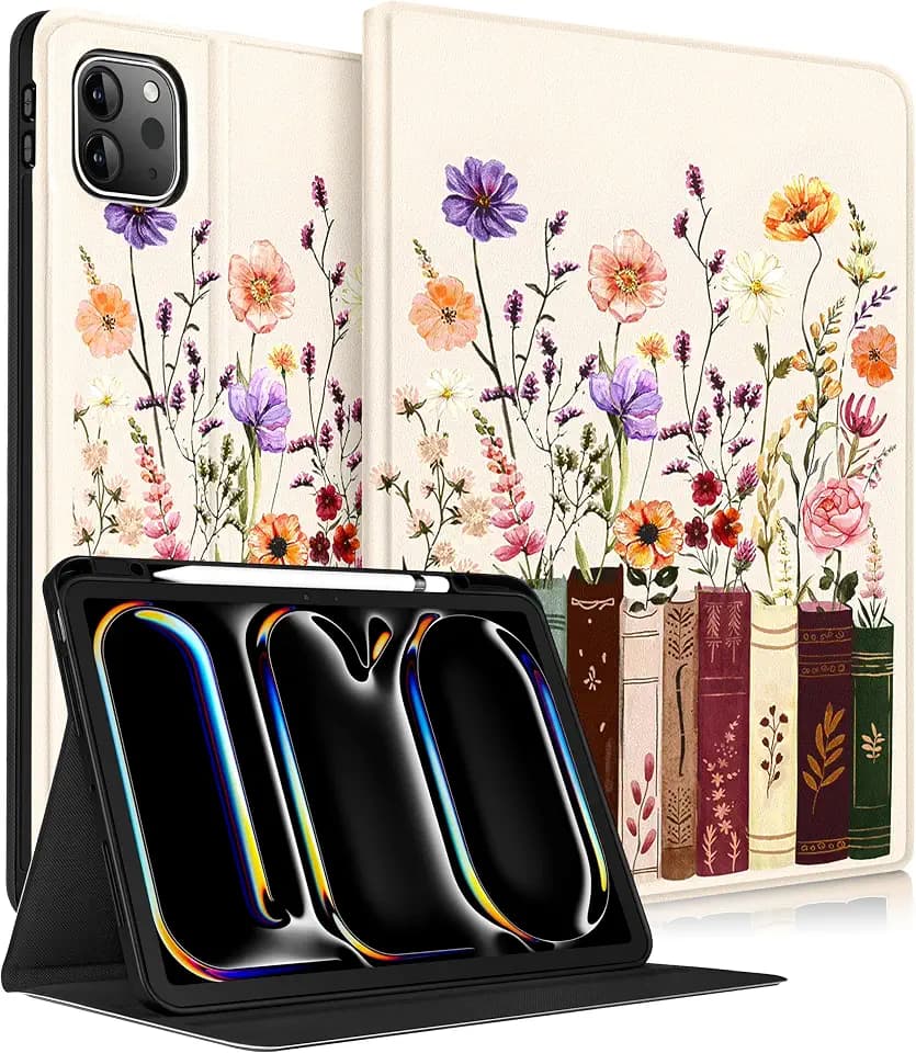 Wazzasoft for iPad Air 13 Inch/for iPad Pro Pro 12.9" Gen Case,Flowers