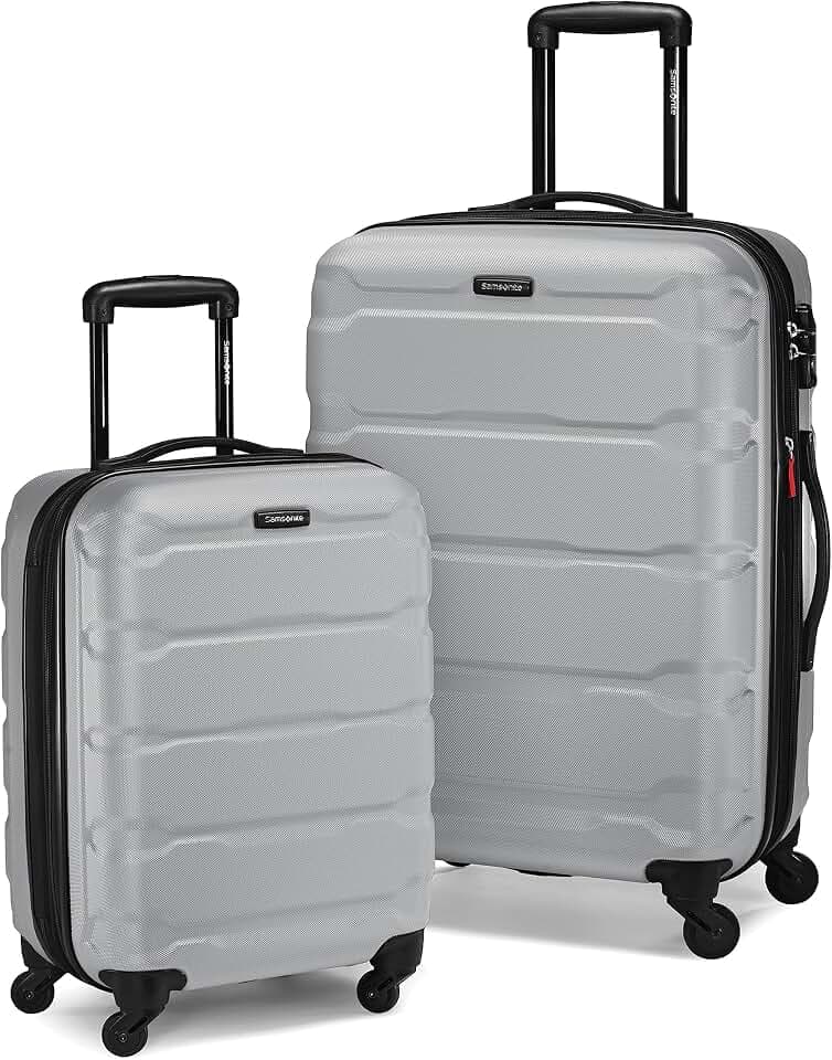Samsonite Omni PC Hardside Expandable Luggage with Spinner Wheels, Silver, 2-Piece Set (20/24)