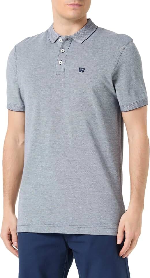 WRANGLER - Hemd Herren - Regular Fit - Polo Shirt - Marineblau