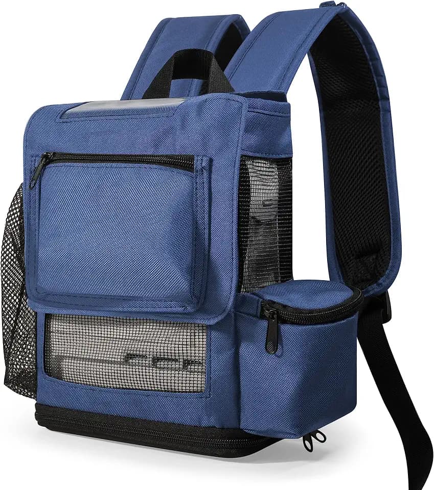 O2TOTES Backpack Fit for Inogen One G5 & Rove 6, Zippered Bottom